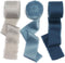 CT CRAFT LLC Frayed Satin Silk Ribbon 1.5" x 10 Yards x 3 Rolls Pearl Grey Dusty Blue Midnight Blue for Christmas Home Decor Gift Wrapping DIY Cra...