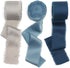 CT CRAFT LLC Frayed Satin Silk Ribbon 1.5" x 10 Yards x 3 Rolls Pearl Grey Dusty Blue Midnight Blue for Christmas Home Decor Gift Wrapping DIY Cra...