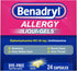 Benadryl Liqui-Gels Allergy Medicine, Dye-Free Liquid Gel Capsules with 25 mg of Diphenhydramine HCl Antihistamine for Relief of Allergy & Cold Sy...