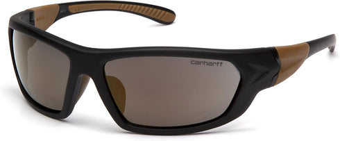 Carhartt CHB290DCC Carbondale SAFETY Glasses, Black/Tan Frame, Antique Mirror Lens...