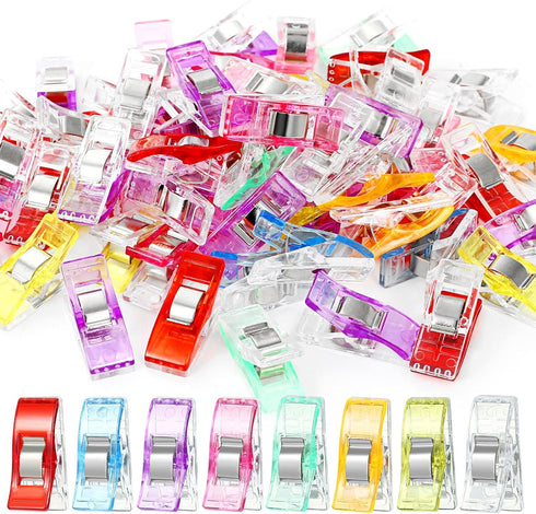 GWHOLE Pack of 60 Sewing Clips for Quilting Crafting, Multi-Color...