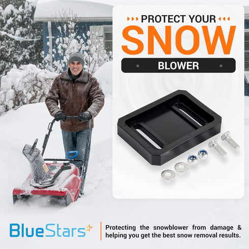 BlueStars 784-5580 Snow Thrower Plastic Slide Shoe Skid Shoes with Mounting Hardware - for MTD Cub Cadet Yardman 2-Stage Snow Blowers - Replaces 7...