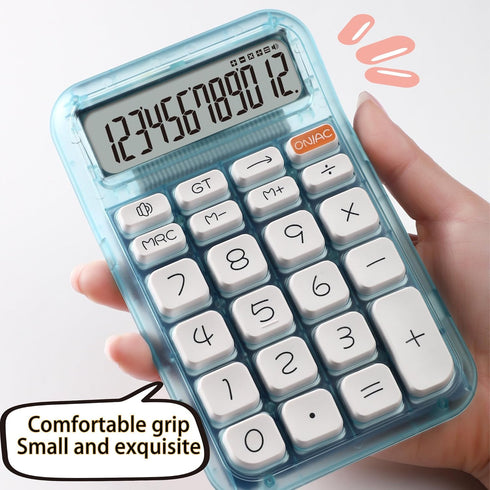 Mechanical Switch Calculator,12 Digits,Large LCD Display,Purple Calculator Big Buttons,Cute Calculator,Calculators Desktop Calculator,Aesthetic Ca...
