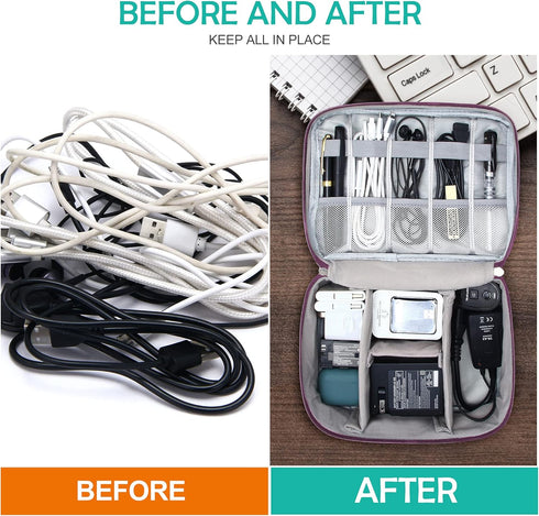 Electronics Organizer Travel Cable Organizer Bag Waterproof Portable Digital Storage Bag Electronic Accessories Case Cable Charger Organizer Case...