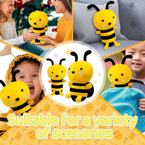 Bee Plush, Bee Stuffed Animal Bee Plushie Cute Kawaii Stuffed Honeybee Toy Plush Doll Valentines Day Gifts for Kids Girlfriend...