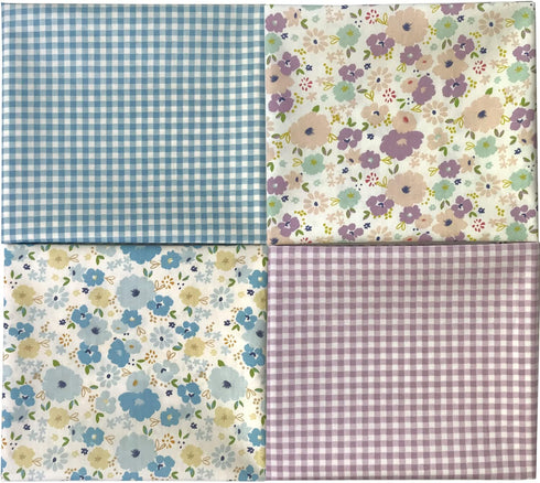 8 Pieces 18" x 22" (46cm x 56cm) Cotton 100% Floral Printed Sewing Supplies Fabric for Quilting Patchwork, DIY Craft, Scrapbooking Cloth...