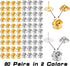80 Pairs Pin Backs with Blank Pins 9mm Long, Pin Backings Butterfly Clutch Tie Tacks Replacement for Label Pin, Jewelry Making DIY Craft - (Silver...