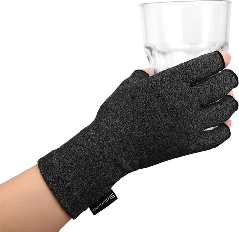 DISUPPO Arthritis Gloves Relieve Pain from Rheumatoid, RSI,Carpal Tunnel, Hand Gloves Fingerless for Computer Typing and Dailywork, Support for Ha...