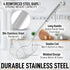 Zulay Kitchen Stainless Steel Cooking Utensil - Stainless Steel Kitchen Utensil - Durable Kitchen Gadgets - Metal Kitchen Accessories - Easy to Cl...