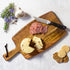 Rock & Branch Acacia Wood Serving Paddle, Wood Cutting Board with Handle for Kitchen and Charcuterie Boards...