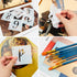 62 pcs Letter Stencils, DaKuan Letter Number Stencils 3 inch with 10 Brushes, Stencils for Painting on Wood, Sketch, Art, Marking...
