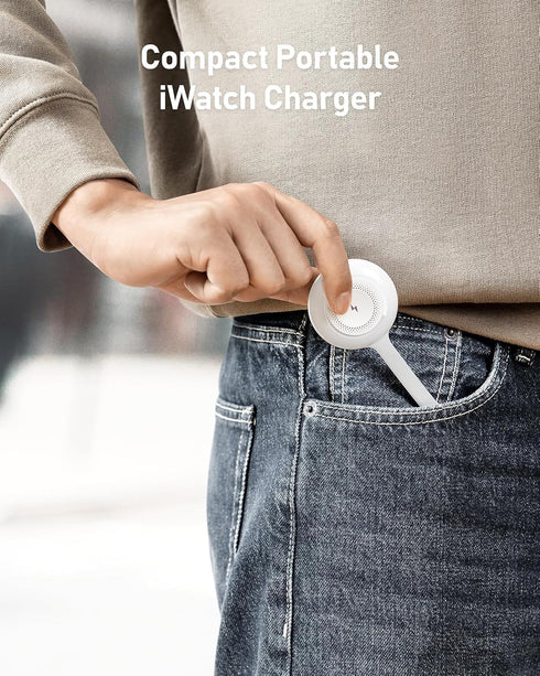 Portable Apple Watch Charger, 1200mAh Magnetic Keychain Wireless Power Bank Watch Charger for iWatch, Portable Magnetic Smart Watch Charger for Ap...