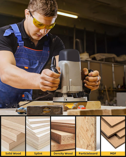 Router Bits, Allmake 3pcs Lock Miter Router Bits 1/4 Shank, 45 Degree Locking Miter Joint Router Bit Set for Woodworking Cabinetry Drawers Shadow ...