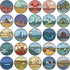 USA States Stickers,Travel Landscape Decals,50Pcs Luggage Stickers Pack,Funimost Vinyl Waterproof Adventure Stickers for Water Bottle Laptop (Stat...