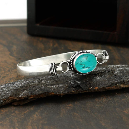 8.80 Cts Natural Moonstone Turquoise Labradorite Malachite Cuff Bangle 12x16mm Oval Shape Gemstone Silver Overlay Handmade Cuff Bangle Jewelry Wom...