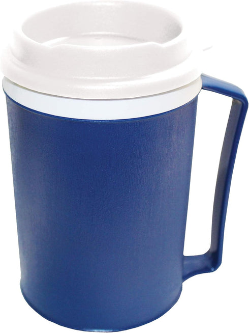 Rehabilitation Advantage Plastic Weighted Insulated Mug with Tumbler Lid (12oz), Blue...