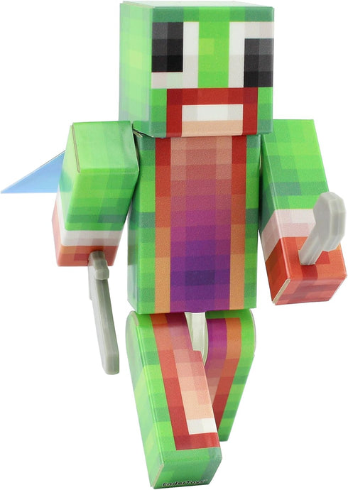 EnderToys Green Big Mouth Guy Action Figure - Toy Figurine - Birthday Cake Topper Decoration - Surival Playset Doll...