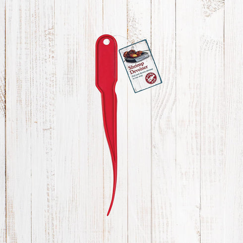 Maine Man Shrimp Peeler Deveiner Cleaner Tool, 8-Inches, Red...
