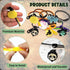 Kockuu 21pcs Fidget Zipper Bracelets for Kids - Glow in the Dark Party Favors & Sensory Stress Slap Bracelets - Bulk Halloween Goodie Bag Filler...