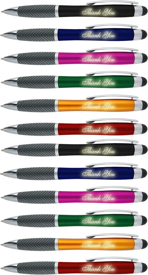 Thank You Gift Pen for Boss Coworker Wife Husband Dad Mom, 3 in1 Stylus+ Ballpoint Pen+LED Light Up Light-Compatible with Most Touch Screen Device...