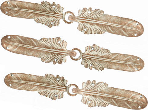 bezelry 3 Pairs Large Feather Cape or Cloak Clasp Fasteners. 108mm Fastened. Sew On Hooks and Eyes Cardigan Clip...
