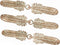 bezelry 3 Pairs Large Feather Cape or Cloak Clasp Fasteners. 108mm Fastened. Sew On Hooks and Eyes Cardigan Clip...