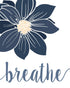 Simple Relax Soak Unwind Breathe Navy Blend Floral Prints, 4 (8x10) Unframed Photos, Wall Art Decor Gifts for Home Office Salon Lounge Bathroom Sc...
