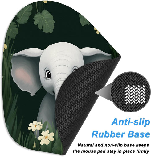 Rimilak Small Mouse Pad 6 x 7 Inch, Irregular Mini Mouse Pad with Non-Slip Rubber Base, Waterproof Compact Mouse Mat for Laptop Computer Wireless ...