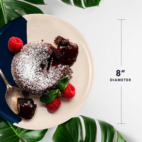 Melamine Side Plates Set of 4, Chip and Break-Resistant, Durable Salad Plates, Kid-Friendly Dessert Plates for Indoor and Outdoor, Dishwasher Safe...