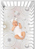 Sweet Jojo Designs Star and Moon Girl Baby Fitted Crib Sheet for Infant Newborn Nursery Toddler Bed Room Standard Mattress - Blush Pink Gold and G...