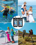 Hiearcool Waterproof Phone Pouch, Universal Case Compatible for iPhone 15 14 13 12 Pro Max Plus Up to 8.3", IPX8 Beach Travel Essentials-Black-2 P...