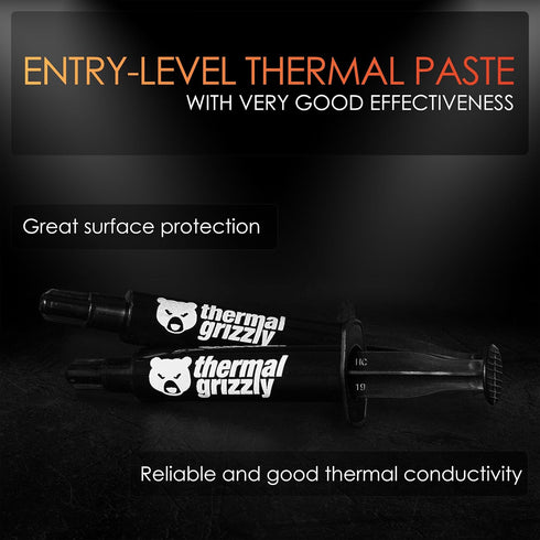 Thermal Grizzly Aeronaut - 3.9 Gram/1.5 ml - High Performance Thermal Paste - Ideal Entry Level Thermal Grease - Compatible with Most Cooling Solu...