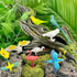 Safari Ltd. Exotic Birds TOOB - 10 Figurines: Parakeet, Quetzal, Macaw, Hummingbird, Toucan, Cockatoo, Flamingo, Snowy Owl, Parrot - Educational T...