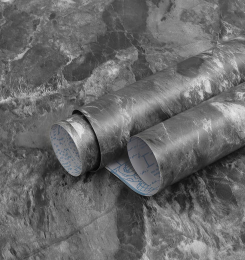 Guvana Matte Marble Contact Paper for Countertop 15.7''x78.7'' Removable Grey Wallpaper Marble Peel and Stick Wallpaper Matte Marble Contact Paper...