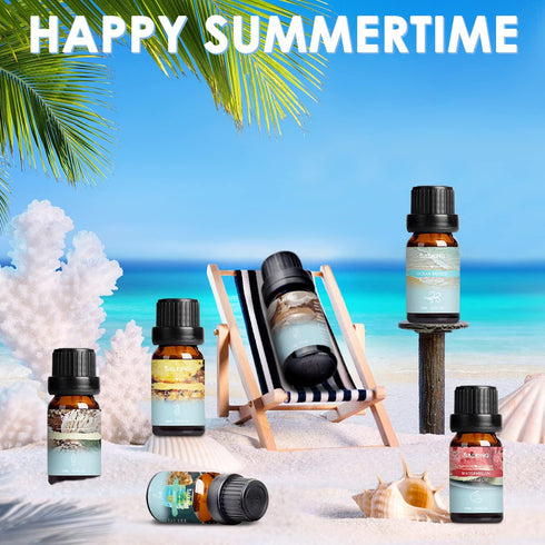 SALKING Summer Fragrance Oils Set, Premium Essential Oils Gift Set for Diffuser, Scented Oil for Soap & Candle Making - Ocean Breeze, Mojito, Coco...
