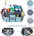 Grey-Blue Cleaning Caddy, Oxford Polyester, Adjustable 5 Compartments, Padded Carry Handle, Waterproof Interior, Ideal for Housekeeping and Cleani...