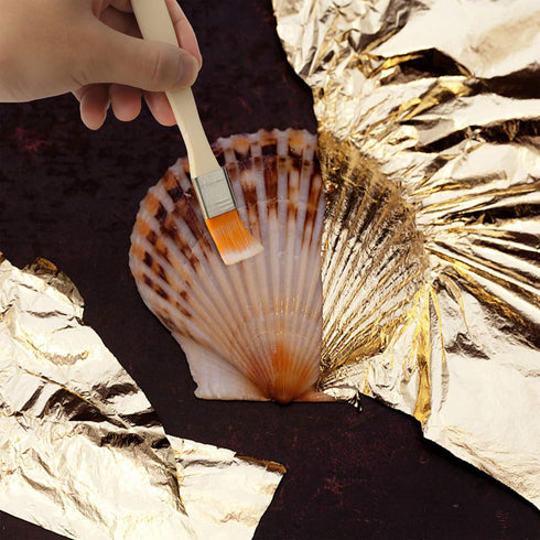 Gilding Adhesive, Gold Leaf Adhesive Kit, 50ml Gilding Epoxy Glue and 50ml Varnish, Water-Based Top Coat for Professional Craft Use...