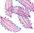 PH PandaHall 5pcs Feather Charms 201 Stainless Steel Filigree Pendants Metal Embellishments Women Fashion Pendants for Bracelet Necklace Earring J...