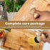 Cutting Board Oil Wax Applicator and Scrub Brush Set- Natural Bamboo with Sisal Fiber and Sponge for Food Grade Mineral Oil Board?Wooden Worktops,...