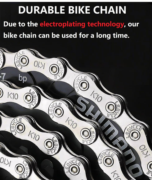 Bike Chain, 6/7/8 Speed Bicycle Chain Replacement, 1/2"x3/32" 116 Links Chain for Road Bike/BMX/MTB, Bicycle Accessories...