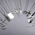 FIASASO 12Pcs Stainless Steel Pendant Necklace for Men Cool Goth Necklace Funky Gothic Cross Dog Tag Yin Yang Triangle Pendant Chain Necklace Set ...