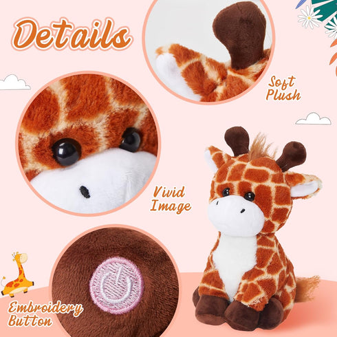 Glow Guards 12''Light up Giraffe Stuffed Animals,Soft Giraffe Plush Toy with LED Night Lights,Wildlife Stuffed Animal Glow in Dark,Birthday Christ...