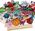 60pcs Random Assorted Styles Embroidered Iron on Patches, DIY Sew Applique Repair Patch Iron on/Sew on Patches for Backpacks,Pants,Clothes,Jeans,J...