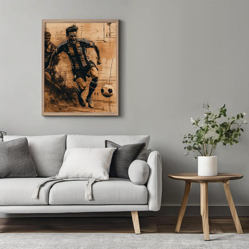 Posterizer 1 pcs-retro abstract poster of a football / soccer match-Sports & Hobby Art Gifts for sports fans Decor for Home & Office- unframed wal...