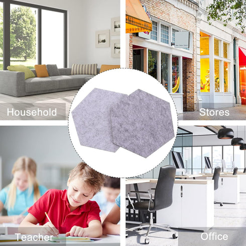 MAGICLULU 12 Pcs Felt Backdrop Wall Sticker White Pegboard Pink Frame Office Bulletin Board Notice Boards for Office Bulletin Board Paper Black Bu...