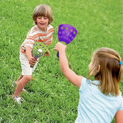 Geospace The Original Pop 'N Catch Family Game, Double Set - Launch & Catch The Ball! Perfect for Backyard Play, Beach Play, Tailgate | Fun for Ki...