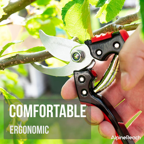 Bypass Pruning Shears for Gardening, Professional & Sharp, Gift Box for Women & Men, Ergonomic 8" Hand Pruner, Wide 3/4” High Carbon Steel Blade t...