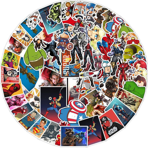 50 Pcs Marvel Avengers Hero Stickers for Teens, Adults, High Quaility Waterproof Vinyl Stickers for Skateboards,Laptop,Bottle,Phone Case,Bike,Wall...
