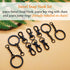 150Pcs Black Swivel Snap Hook Set,Swivel Clasp Keychain Hook Lobster Clasp Split Key Rings with Chain and Jump Rings Bulk for Keychain Lanyard,Jew...