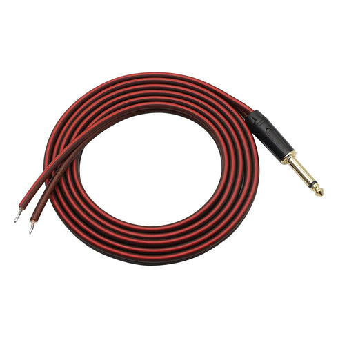 XMSJSIY 1/4 TS to Speaker Bare Wire,Audio Cable to 6.35mm Male Mono Adapter Replacement Open End Gold-Plated OFC HiFi TS Speaker Cord Amplifier Pa...